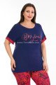 Lacivert Renk ve Çiçek Desenli Lady 10683 Büyük Beden Kapri Pijama Takımı Lacivert Renk ve Çiçek Desenli Lady 10683 Büyük Beden Kapri Pijama Takımı, LADY10683-2XL, Lady Pijama Takımı, LADY10683-2XL
