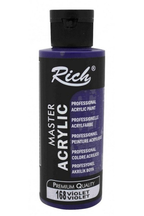 Rich Master Akrilik Boya - 168 Violet Renk Akrilik Hobi Boyası, 8682374022332, Hobi Boyaları, 8682374022332