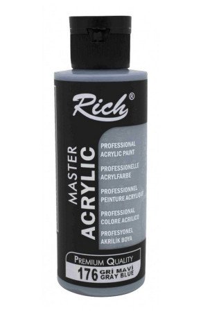Rich Master Akrilik Boya - 176 Gri Mavi Renk Akrilik Hobi Boyası Rich Master Akrilik Boya - 176 Gri Mavi Renk Akrilik Hobi Boyası