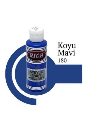 Rich Master Akrilik Boya - 180 Koyu Mavi Renk Akrilik Hobi Boyası Rich Master Akrilik Boya - 180 Koyu Mavi Renk Akrilik Hobi Boyası