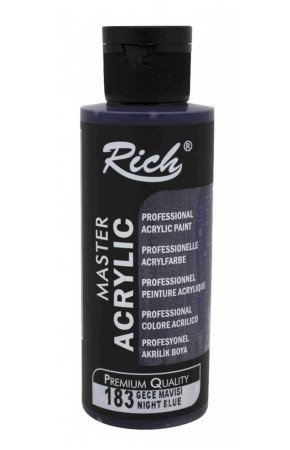 Rich Master Akrilik Boya - 183 Gece Mavisi Renk Akrilik Hobi Boyası Rich Master Akrilik Boya - 183 Gece Mavisi Renk Akrilik Hobi Boyası