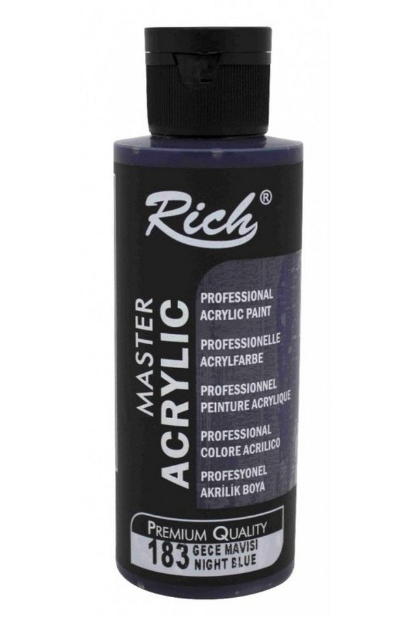 Rich Master Akrilik Boya - 183 Gece Mavisi Renk Akrilik Hobi Boyası Rich Master Akrilik Boya - 183 Gece Mavisi Renk Akrilik Hobi Boyası, 8690130018314, Hobi Boyaları, 8690130018314