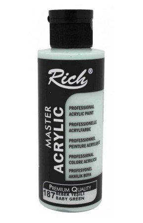 Rich Master Akrilik Boya - 187 Bebek Yeşili Renk Akrilik Hobi Boyası Rich Master Akrilik Boya - 187 Bebek Yeşili Renk Akrilik Hobi Boyası