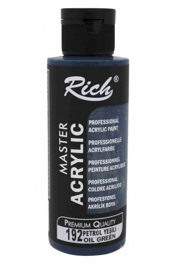 Rich Master Akrilik Boya - 192 Petrol Yeşili Renk Akrilik Hobi Boyası, 8682374022493, Hobi Boyaları, 8682374022493
