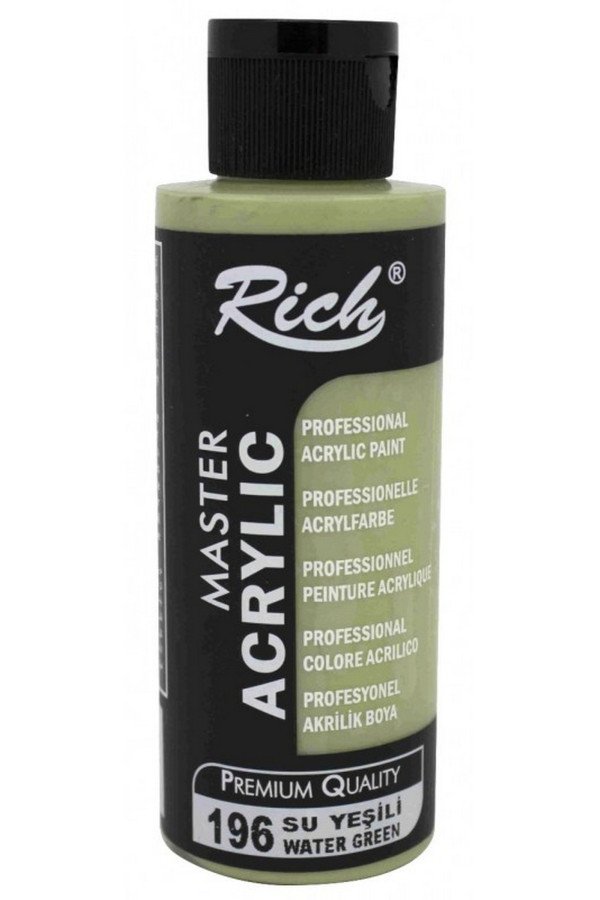 Rich Master Akrilik Boya - 196 Su Yeşili Renk Akrilik Hobi Boyası, 8682374016232, Hobi Boyaları, 8682374016232