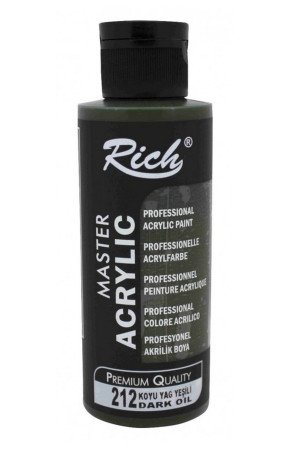 Rich Master Akrilik Boya - 212 Koyu Yağ Yeşili Renk Akrilik Hobi Boyası Rich Master Akrilik Boya - 212 Koyu Yağ Yeşili Renk Akrilik Hobi Boyası