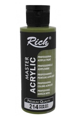 Rich Master Akrilik Boya - 214 Haki Renk Akrilik Hobi Boyası Rich Master Akrilik Boya - 214 Haki Renk Akrilik Hobi Boyası