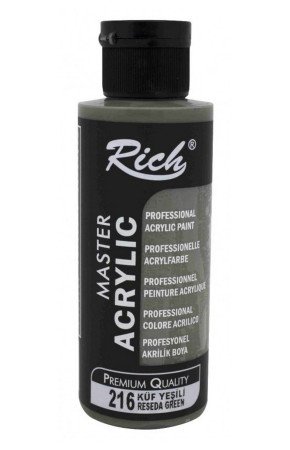 Rich Master Akrilik Boya - 216 Küf Yeşili Renk Akrilik Hobi Boyası Rich Master Akrilik Boya - 216 Küf Yeşili Renk Akrilik Hobi Boyası