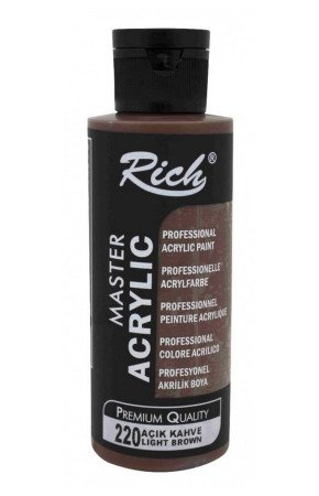 Rich Master Akrilik Boya - 220 Açık Kahve Renk Akrilik Hobi Boyası Rich Master Akrilik Boya - 220 Açık Kahve Renk Akrilik Hobi Boyası
