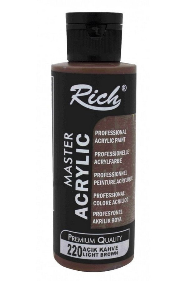 Rich Master Akrilik Boya - 220 Açık Kahve Renk Akrilik Hobi Boyası, 8682374022646, Hobi Boyaları, 8682374022646