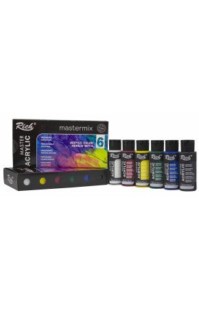 Rich Mastermix 6 Adetli Akrilik Boya 60 cc, 6 Farklı Renk Mastermix Akrilik Boya Seti Rich Mastermix 6 Adetli Akrilik Boya 60 cc, 6 Farklı Renk Mastermix Akrilik Boya Seti