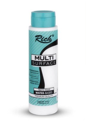 Rich 500 cc Multi Surface Akrilik Boya - 2100 Beyaz Renk Akrilik Hobi Boyası Rich 500 cc Multi Surface Akrilik Boya - 2100 Beyaz Renk Akrilik Hobi Boyası