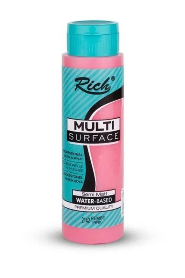 Rich 500 cc Multi Surface Akrilik Boya - 2142 Pembe Renk Akrilik Hobi Boyası Rich 500 cc Multi Surface Akrilik Boya - 2142 Pembe Renk Akrilik Hobi Boyası, 8682374014139, Hobi Boyaları, 8682374014139