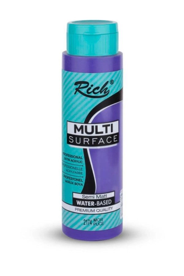 Rich 500 cc Multi Surface Akrilik Boya - 2174 Mor Renk Akrilik Hobi Boyası Rich 500 cc Multi Surface Akrilik Boya - 2174 Mor Renk Akrilik Hobi Boyası, 8695002174006, Hobi Boyaları, 8695002174006