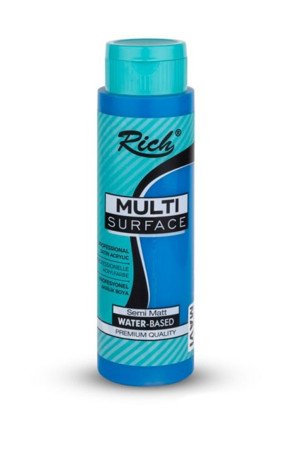 Rich 500 cc Multi Surface Akrilik Boya - 2196 Mavi Renk Akrilik Hobi Boyası