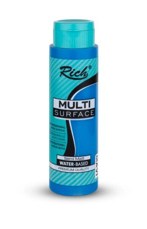 Rich 500 cc Multi Surface Akrilik Boya - 2198 Koyu Mavi Renk Akrilik Hobi Boyası