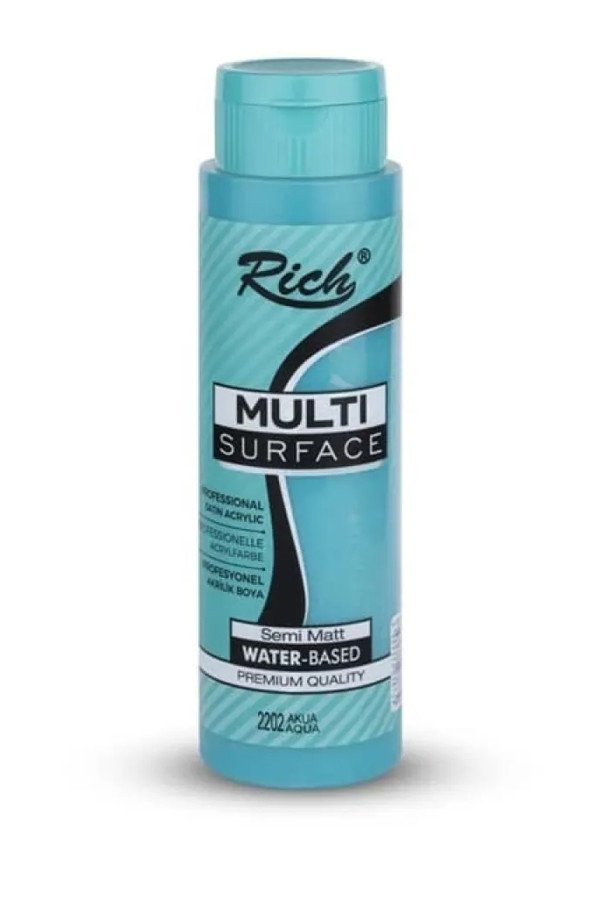 Rich 500 cc Multi Surface Akrilik Boya - 2202 Akua Renk Akrilik Hobi Boyası Rich 500 cc Multi Surface Akrilik Boya - 2202 Akua Renk Akrilik Hobi Boyası, 8691302101202, Hobi Boyaları, 8691302101202