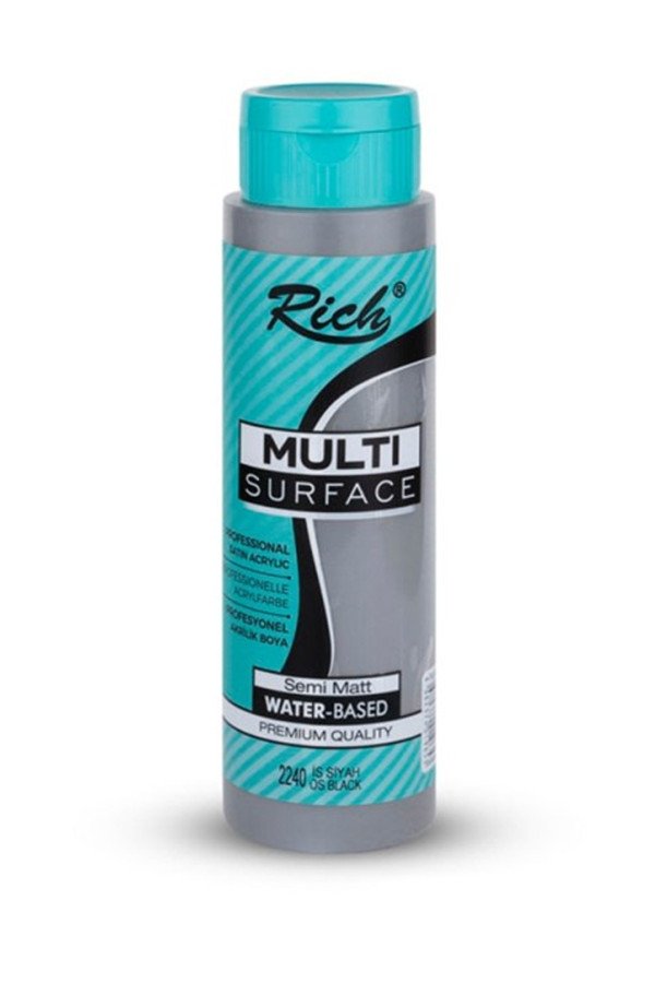 Rich 500 cc Multi Surface Akrilik Boya - 2240 İs Siyah Renk Akrilik Hobi Boyası Rich 500 cc Multi Surface Akrilik Boya - 2240 İs Siyah Renk Akrilik Hobi Boyası, 8682374019653, Hobi Boyaları, 8682374019653
