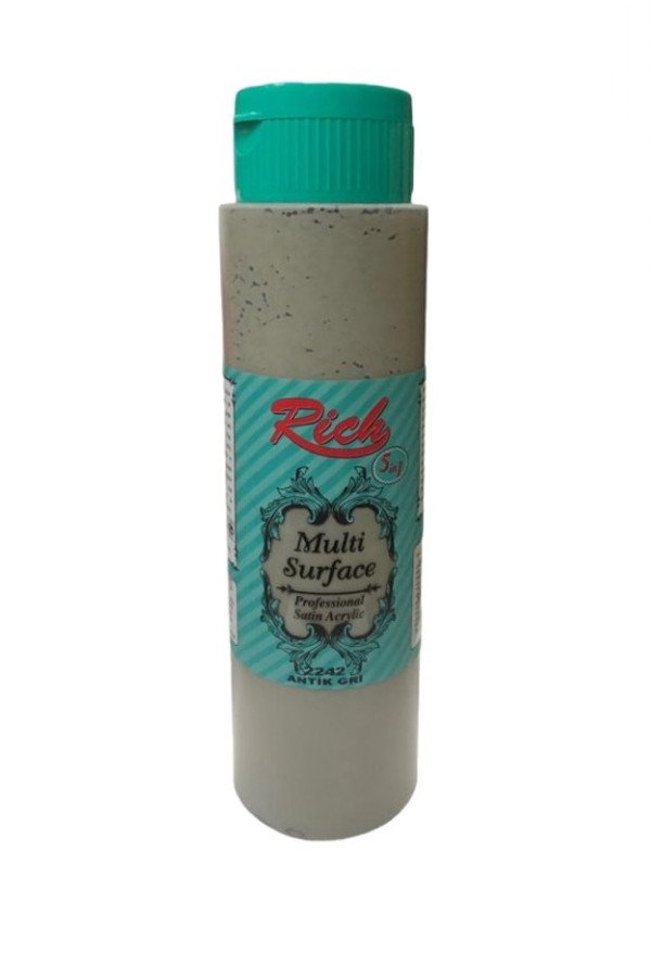 Rich 500 cc Multi Surface Akrilik Boya - 2242 Antik Gri Renk Akrilik Hobi Boyası, 8682374077127, Hobi Boyaları, 8682374077127
