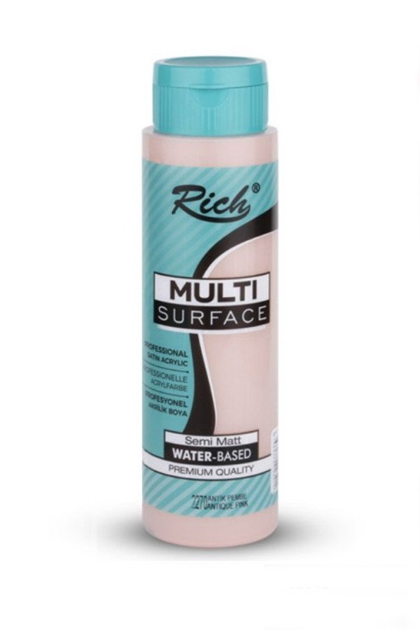 Rich 500 cc Multi Surface Akrilik Boya - 2270 Antik Pembe Renk Akrilik Hobi Boyası, 8695002270036, Hobi Boyaları, 8695002270036