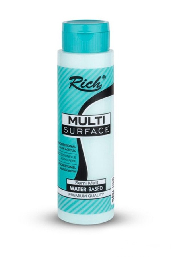 Rich 500 cc Multi Surface Akrilik Boya - 2278 Mint Yeşili Renk Akrilik Hobi Boyası, 8682374038869, Hobi Boyaları, 8682374038869