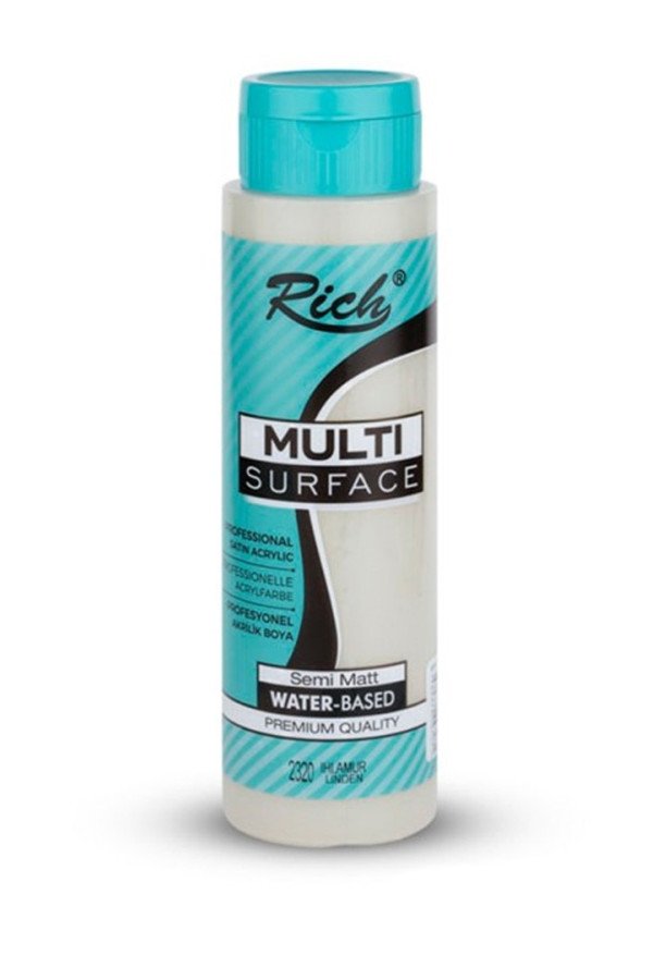 Rich 500 cc Multi Surface Akrilik Boya - 2320 Ihlamur Renk Akrilik Hobi Boyası, 8682374097071, Hobi Boyaları, 8682374097071