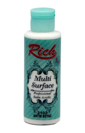 Rich Multi Surface 120 cc Akrilik Boya - Rich Antik Beyaz 2102 Hobi Boyası Rich Multi Surface 120 cc Akrilik Boya - Rich Antik Beyaz 2102 Hobi Boyası