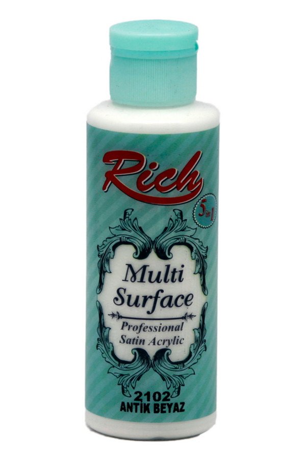Rich Multi Surface 120 cc Akrilik Boya - Rich Antik Beyaz 2102 Hobi Boyası Rich Multi Surface 120 cc Akrilik Boya - Rich Antik Beyaz 2102 Hobi Boyası