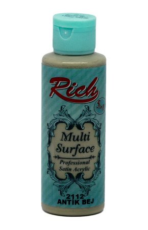 Rich Multi Surface 120 cc Akrilik Boya - Rich Antik Bej 2112 Hobi Boyası Rich Multi Surface 120 cc Akrilik Boya - Rich Antik Bej 2112 Hobi Boyası