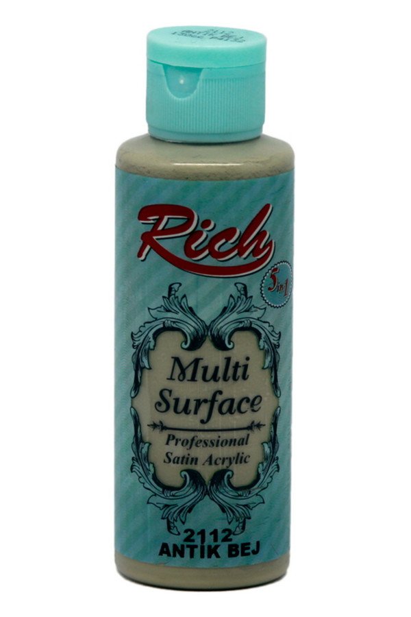 Rich Multi Surface 120 cc Akrilik Boya - Rich Antik Bej 2112 Hobi Boyası Rich Multi Surface 120 cc Akrilik Boya - Rich Antik Bej 2112 Hobi Boyası