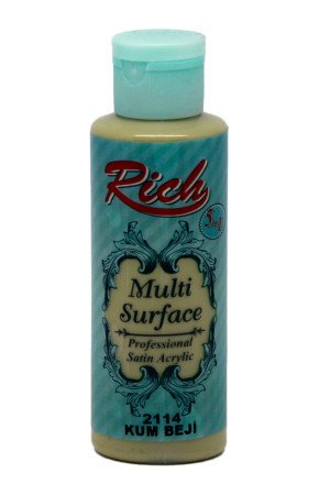 Rich Multi Surface 120 cc Akrilik Boya - Rich Kum Beji 2114 Hobi Boyası Rich Multi Surface 120 cc Akrilik Boya - Rich Kum Beji 2114 Hobi Boyası