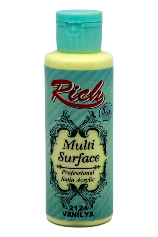 Rich Multi Surface 120 cc Akrilik Boya - Rich Vanilya 2124 Hobi Boyası Rich Multi Surface 120 cc Akrilik Boya - Rich Vanilya 2124 Hobi Boyası