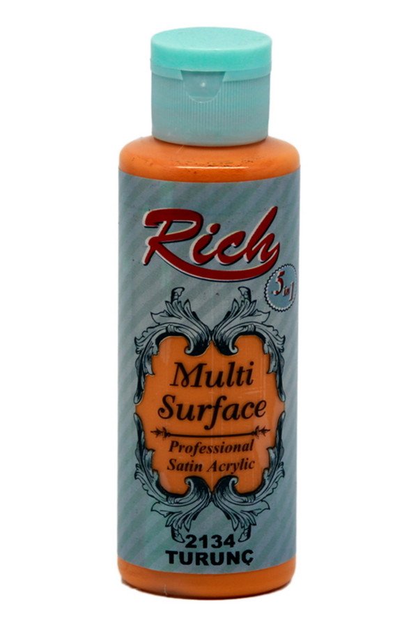 Rich Multi Surface 120 cc Akrilik Boya - Rich Turuncu 2134 Hobi Boyası Rich Multi Surface 120 cc Akrilik Boya - Rich Turuncu 2134 Hobi Boyası