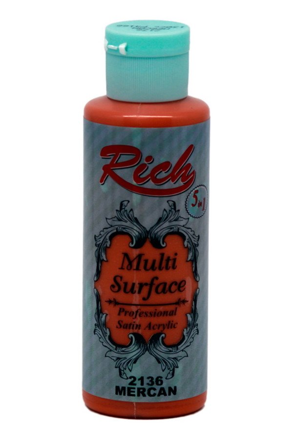 Rich Multi Surface 120 cc Akrilik Boya - Rich Mercan 2136 Hobi Boyası Rich Multi Surface 120 cc Akrilik Boya - Rich Mercan 2136 Hobi Boyası