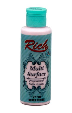 Rich Multi Surface 120 cc Akrilik Boya - Rich Bebek Pembe 2138 Hobi Boyası Rich Multi Surface 120 cc Akrilik Boya - Rich Bebek Pembe 2138 Hobi Boyası