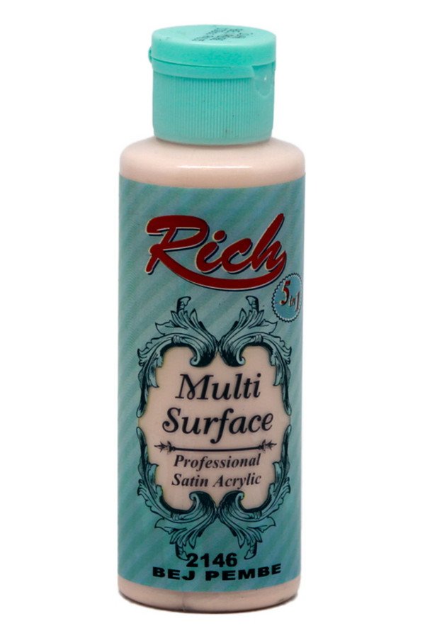 Rich Multi Surface 120 cc Akrilik Boya - Rich Bej Pembe 2146 Hobi Boyası Rich Multi Surface 120 cc Akrilik Boya - Rich Bej Pembe 2146 Hobi Boyası