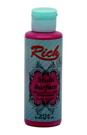 Rich Multi Surface 120 cc Akrilik Boya - Rich Fuşya 2154 Hobi Boyası Rich Multi Surface 120 cc Akrilik Boya - Rich Fuşya 2154 Hobi Boyası