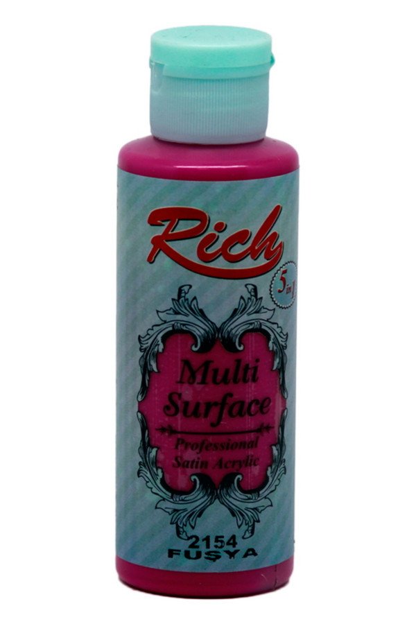 Rich Multi Surface 120 cc Akrilik Boya - Rich Fuşya 2154 Hobi Boyası Rich Multi Surface 120 cc Akrilik Boya - Rich Fuşya 2154 Hobi Boyası