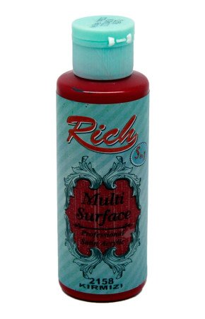 Rich Multi Surface 120 cc Akrilik Boya - Rich Kırmızı 2158 Hobi Boyası Rich Multi Surface 120 cc Akrilik Boya - Rich Kırmızı 2158 Hobi Boyası
