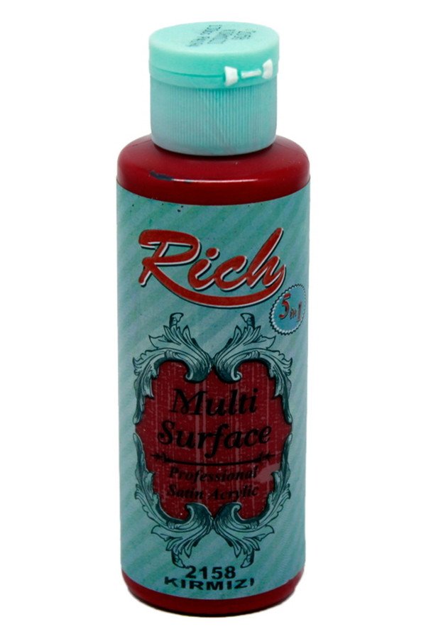 Rich Multi Surface 120 cc Akrilik Boya - Rich Kırmızı 2158 Hobi Boyası Rich Multi Surface 120 cc Akrilik Boya - Rich Kırmızı 2158 Hobi Boyası
