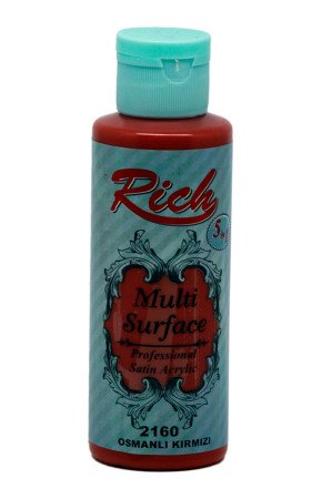 Rich Multi Surface 120 cc Akrilik Boya - Rich Osmanlı Kırmızı 2160 Hobi Boyası Rich Multi Surface 120 cc Akrilik Boya - Rich Osmanlı Kırmızı 2160 Hobi Boyası