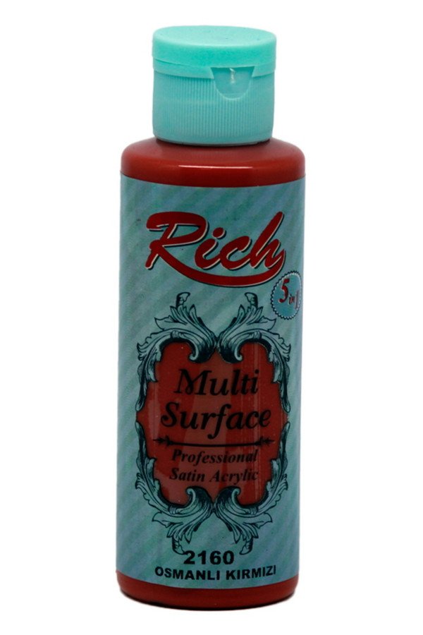 Rich Multi Surface 120 cc Akrilik Boya - Rich Osmanlı Kırmızı 2160 Hobi Boyası Rich Multi Surface 120 cc Akrilik Boya - Rich Osmanlı Kırmızı 2160 Hobi Boyası