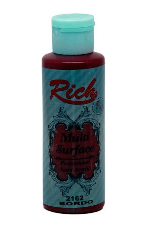 Rich Multi Surface 120 cc Akrilik Boya - Rich Bordo 2162 Hobi Boyası Rich Multi Surface 120 cc Akrilik Boya - Rich Bordo 2162 Hobi Boyası