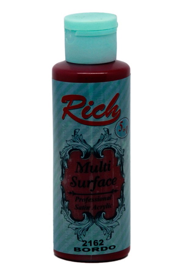 Rich Multi Surface 120 cc Akrilik Boya - Rich Bordo 2162 Hobi Boyası Rich Multi Surface 120 cc Akrilik Boya - Rich Bordo 2162 Hobi Boyası