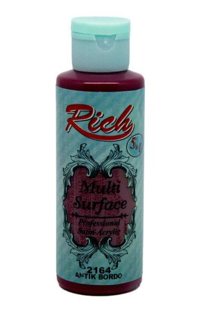 Rich Multi Surface 120 cc Akrilik Boya - Rich Antik Bordo 2164 Hobi Boyası Rich Multi Surface 120 cc Akrilik Boya - Rich Antik Bordo 2164 Hobi Boyası