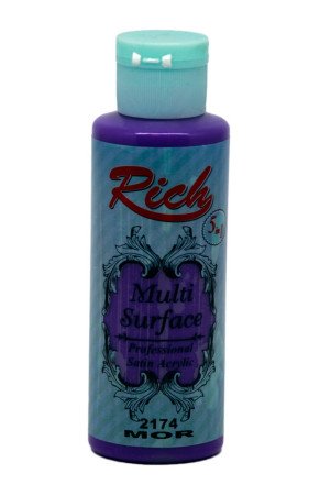 Rich Multi Surface 120 cc Akrilik Boya - Rich Mor 2174 Hobi Boyası Rich Multi Surface 120 cc Akrilik Boya - Rich Mor 2174 Hobi Boyası