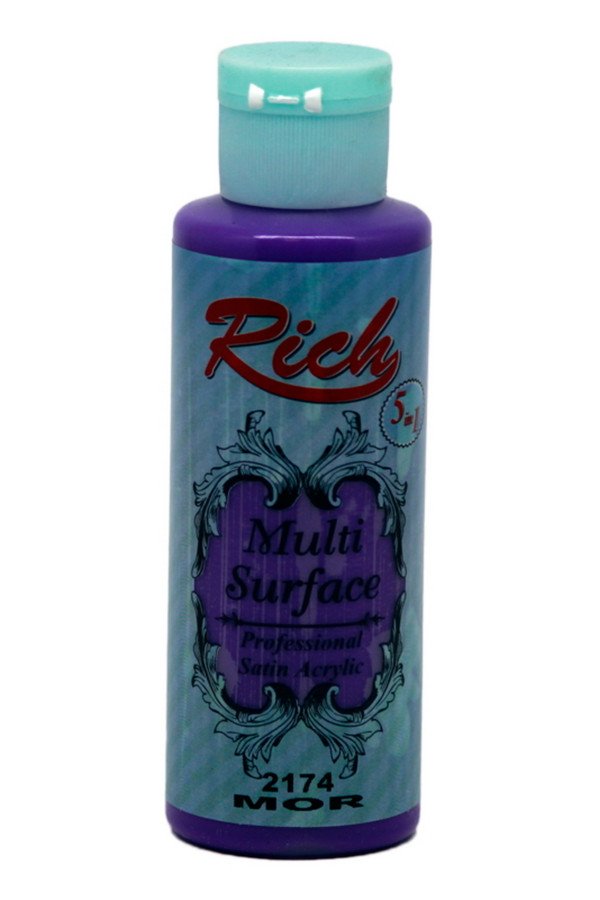 Rich Multi Surface 120 cc Akrilik Boya - Rich Mor 2174 Hobi Boyası Rich Multi Surface 120 cc Akrilik Boya - Rich Mor 2174 Hobi Boyası