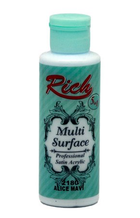 Rich Multi Surface 120 cc Akrilik Boya - Rich Alice Mavi 2180 Hobi Boyası Rich Multi Surface 120 cc Akrilik Boya - Rich Alice Mavi 2180 Hobi Boyası