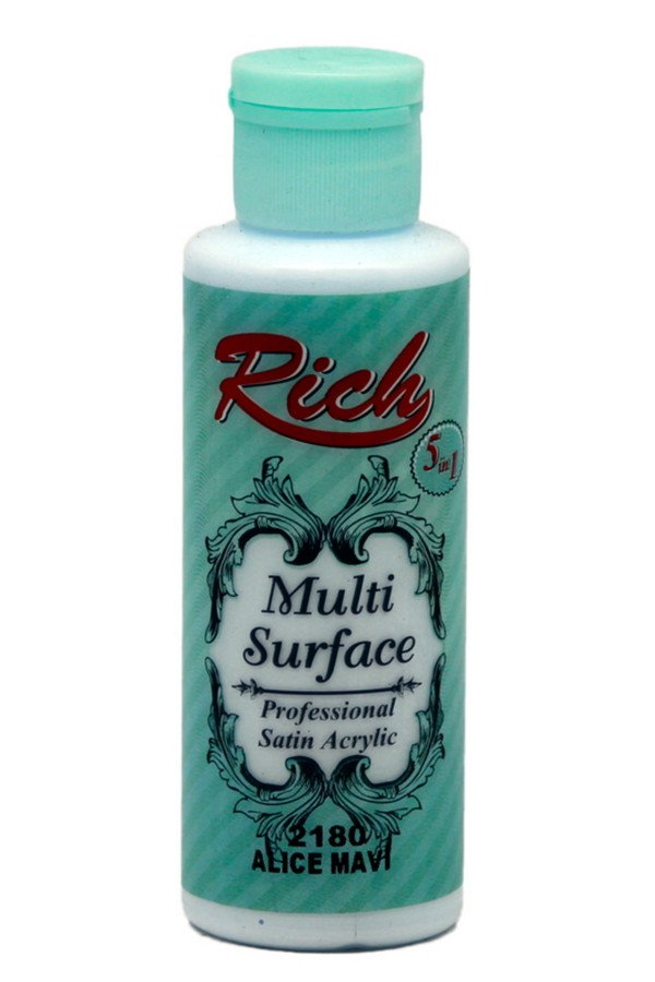 Rich Multi Surface 120 cc Akrilik Boya - Rich Alice Mavi 2180 Hobi Boyası Rich Multi Surface 120 cc Akrilik Boya - Rich Alice Mavi 2180 Hobi Boyası