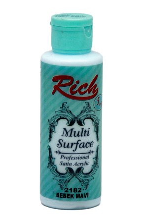 Rich Multi Surface 120 cc Akrilik Boya - Rich Bebek Mavi 2182 Hobi Boyası Rich Multi Surface 120 cc Akrilik Boya - Rich Bebek Mavi 2182 Hobi Boyası